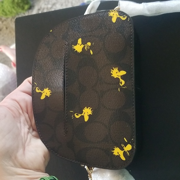 COACH PEANUTS COLLECTION WOODSTOCK MINI SERENA CROSSBODY SIGNATURE CANVAS - Picture 14 of 17